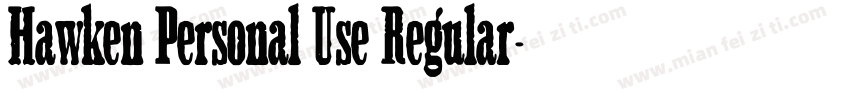 Hawken Personal Use Regular字体转换
